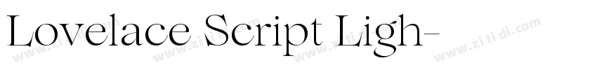 Lovelace Script Ligh字体转换